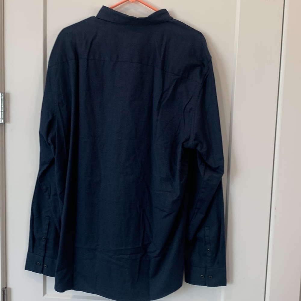 Artefact Nolan Stretch Jasper Shirt Mens XL Navy‎ Blue Slim Fit Button Down New - Picture 4 of 4